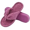 ULTRAIDEAS-Womens-Memory-Foam-Flip-Flop-Slippers-with-Cozy-Terry-Lining-Moisture-Wicking-Open-Toe-Slip-On-Spa-Thong-Sandals-Mules-Ladies-House-Shoes-with-Indoor-Outdoor-Anti-Skid-Hard-Rubber-Sole
