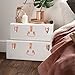 Beautify Cream Vintage Style Steel Metal Storage Trunk Set Lockable and Decorative with Rose Gold Handles - College Dorm and Bedroom Footlocker Trunks