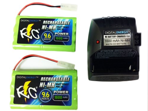 Digital Energy 9.6v RC Battery Charger with 2 Battery Packs