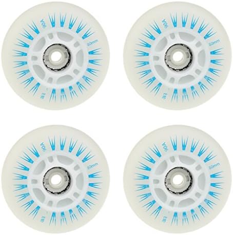 Toygogo スケートボート ホッケー インライン ローラースケート 交換用 全3サイズ4色 5 好評 フラッシュ ホイール ウィール