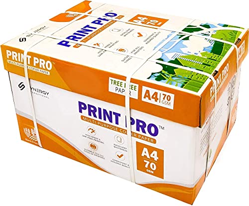 Print Pro™ 70 GSM TREE FREE Agro Pulp Based A4 Paper Multipurpose Earth-Friendly Copy Paper, 10 Ream Box, 5000 sheets, White
