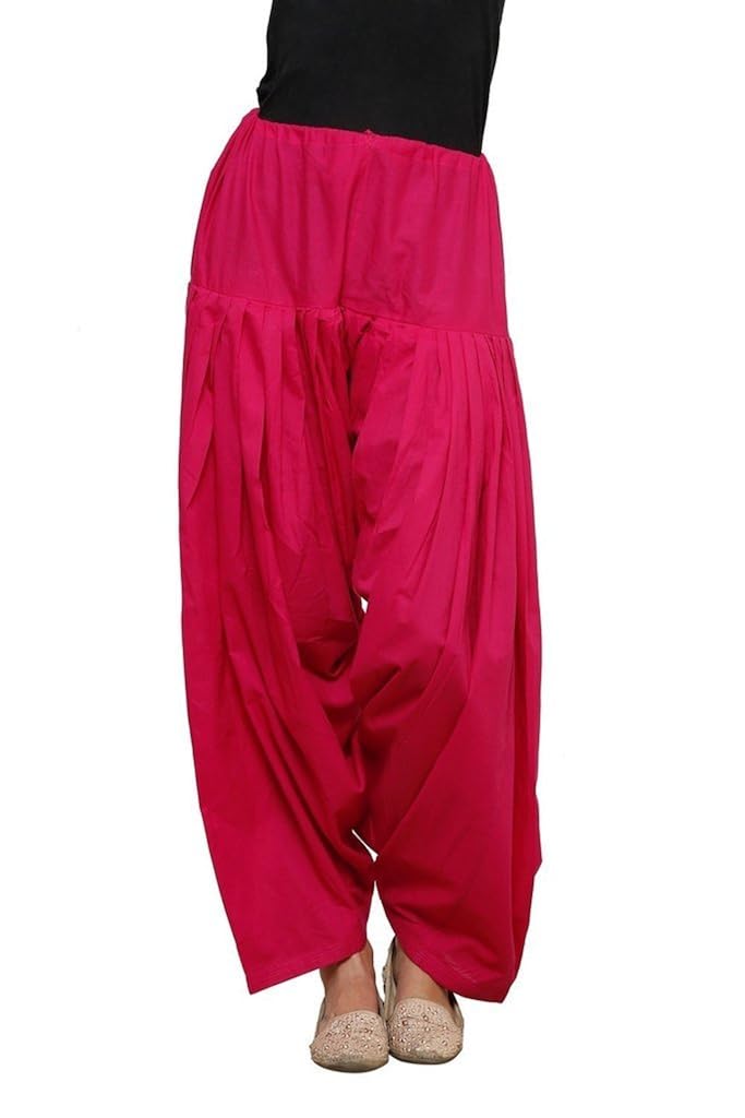 luvcare 100% pure cotton patiala salwar for womens(orange, yellow and pink)