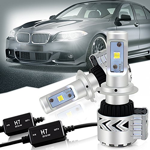 H7 LED Headlight Bulb Conversion Kit CREE-XHP50 8000LM 6500K CANBUS Headlamp for Hyundai Acura Toyota Volvo Lexus Honda GMC Dodge Chrysler Chevrolet Cadillac Subaru BMW Audi for d Oldsmobile