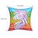 ICOSY Unicorn Sequin Pillow Cover, Mermaid Toy Pillow Case Unicorn Throw Pillow Cover Decorative Cushion Cover Reversible Sequin Pillowcases Home Decor 16