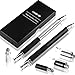 Stylus for Touch Screens, MEKO 3-in-1 High Sensitivity (Disc, Fiber, and Ink) Stylus Pen for iPad iPhone Android Samsung Phone Tablets All Capacitive Touch Screens-2 Pack (Black/White)