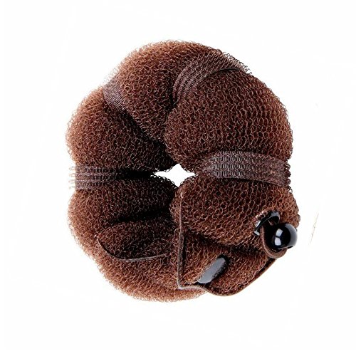 CLOTHOBEAUTY Hot Buns 2 Pcs Magic Hair bun styling Styler Twist ring former shaper, Chignon Bun maker Donut/Doughnut, Hair Curler Accessory, Hair beauty ballet bun maker tools (L-Brown) - Thumbnail 2