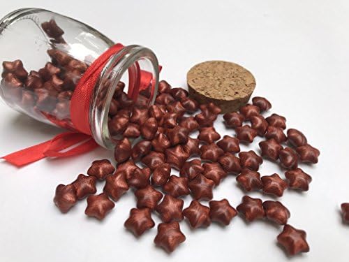 Greenter Sealing Wax Beads Lucky Star Shape for Wax Seal Stamp 110 Pieces (Red Gold, 120 Pieces)