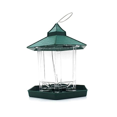 Boumten Bird Feeder Pole Green Pavilion Bird Feeder With Suction