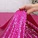 QueenDream 6ftx6ft Fuchsia Sequin Backdrop Sparkly Photography Backdrop for Wedding