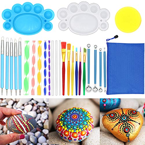 Mandala Dotting Tools, Angela&Alex Mandala Painting Tool Kits Brushes Paint Tray for Painting Rocks Coloring Drawing and Drafting Art Supplies - Thumbnail 6