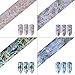 WOKOTO 10 Rolls Shell Pattern Starry Sky Nail Transfer Foil Stickers Wraps Transfer Decals Marble Nail Foil for Nails Art (1.0inchs*39.4inchs / 2.5cm*100cm)
