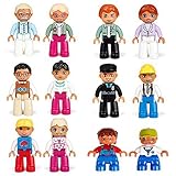 Minifigures Set of 48+10 - Lego-compatibe Mini People with Accessories Educational Building Bricks Toy
