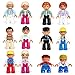 Minifigures Set of 48+10 - Lego-compatibe Mini People with Accessories Educational Building Bricks Toy