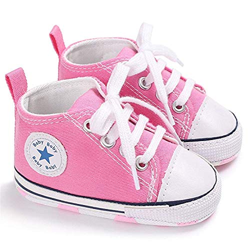 Save Beautiful Baby Girls Boys Canvas Sneakers Soft Sole High-Top Ankle Infant First Walkers Crib Shoes