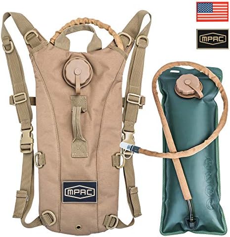 mPac Hydration Backpack Water Bag Pack with FDA Approved 3L BPA Free Bladder for Running Hiking Cycling Camping, Two Patches Included