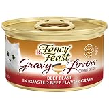 Purina Fancy Feast Gravy Wet Cat Food, Gravy Lovers Beef Feast in Roasted Beef Flavor Gravy - (24) 3 oz. Cans