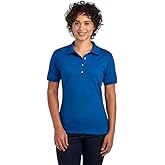 Jerzees Womens Women's Short Sleeve Polo Shirts, Cotton Blend, Moisture Wicking, Sizes S-2xl