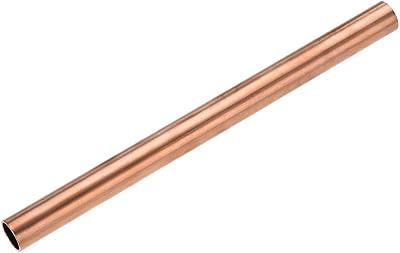 Sourcing Map Copper Round Tube 15mm OD 1mm Wall 200mm Length