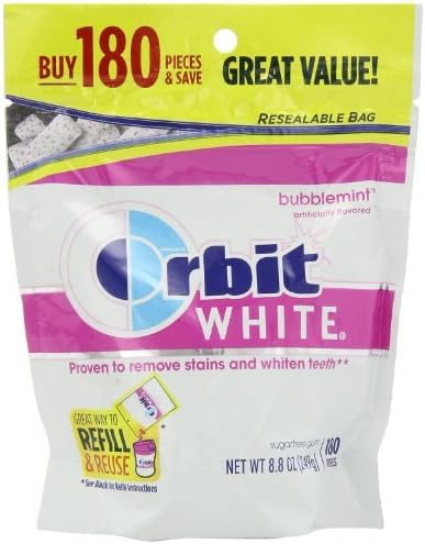 Orbit Chewing Gum White Bubblemint, 180-count by Orbit White