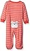 Carter's Boys' 2-Pack Cotton Sleep and Play, Red Stripe/White Sports, 3 Months