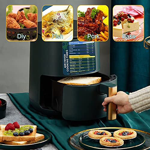 Air Fryer Cheat Sheet Set, Air Fryer Accessories Chart,Air Fryer Cooking Times