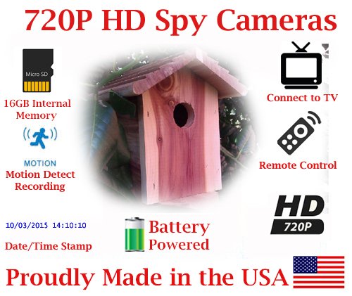 Birdhouse Battery Powered Spy Camera (30 day battery) - Thumbnail 2