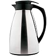 Copco Stainless Steel Thermal Carafe (1 Quart) - Vacuum Insulated Coffee Server with Superior Heat Retention, Push-Button Spout & Ergonomic Handle - Great for Hot/Cold Beverages, Tea, Water