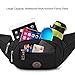 CAMORF Large Capacity Fanny Pack for Women Men Dark Waist Pack with 4 Pockets - Waterproof Running Belt Fits MAX 7.9'' iPad & 6.6'' Cellphone iPhone - Waist Bag for Running Hiking Travelling (Black)