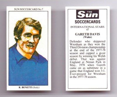 Sun Soccercards No 007 - Italy ROMEO BENETTI collectable football card