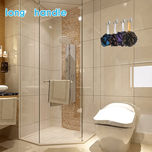 Loofah Bath and Shower Sponge Mesh Pouf Extra Large Mesh Pouf Exfoliating Natural Luxury Botanical Body Wash For Men/women 4x (60g/pcs)