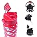 Lifefactory LFC4 22-Ounce BPA-Free Glass Water Bottle with Active Flip Cap & Silicone Sleeve, Charged Red