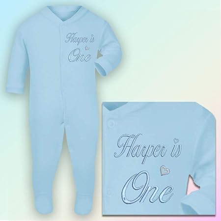 first birthday sleepsuit