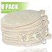 Exfoliating Loofah Sponge Pads (Pack of 8) - Large 4x6-100% Natural Luffa and Terry Cloth Materials Loofa Sponge Scrubber Body Glove - Men and Women
