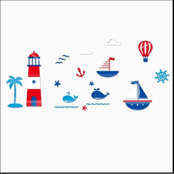 Amazon.com: Nautical 3D Stereo Acrylic American Creative Ocean Children