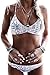 Dellytop Women Ethnic Floral Printed Two Piece Bikini Set Boho Swimsuit