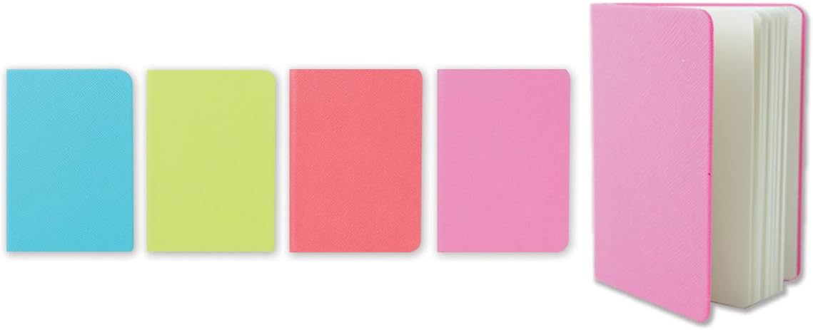 Easy Note Pocket Soft Touch Notebook - Neon Colours, Blue, Pink, Orange or green at random