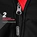 4ucycling Windproof Full Zip Wind Jacket with 3-layers Composite Stretchy Fabric Black, XL