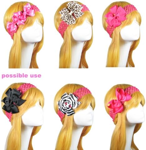 HipGirl 4.5" Hairbow Clips Grosgrain Ribbon Boutique Bows For Girls Babies Teens Kids Toddlers Adults. Alligator Clip For Pigtails,Ponytails. Hair Accessories To Match Outfits,Dresses.