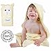Happer Baby Hooded Baby Towel for Boys and Girls 100% Cotton Extra Soft Bath Beach Animal Face Towel - Yellow