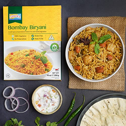 Ashoka Ready to Eat Indian Meals Since 1932, 100 Vegan Lentils & Pilaf