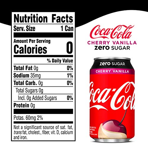 Cherry Vanilla Coke Zero Sugar, Cherry Vanilla Flavored CocaCola Diet