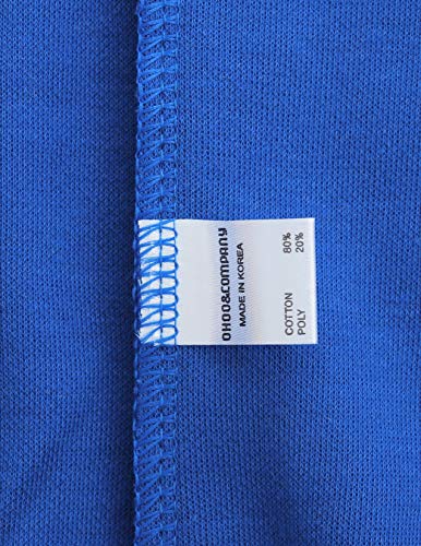 OHOO Mens Slim Fit Sleeveless Lightweight Zip-up Costume Hooded Vest with Single Slide Zipper/DCF052-BLUE/WHITE-M