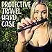 Glass Nail File with Case, Manicure Fingernail File, Gentle Nail Care for a Smooth Finish - Black Stained Glass Bona Fide Beauty Premium Czech Glass File