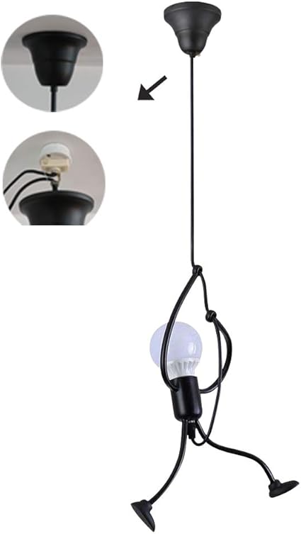 Amazon Stgled かわいい人形 よじのぼる 個性的 北欧 長さ調節可能 ペンダントライト 引っ掛けシーリング式 電気 新生活 子供部屋 新居 プレゼント E26 Led対応 Stgled ホーム キッチン