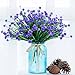 E-HAND Artificial Fake Flowers Purple Daffodils Outdoor Wholesale Plants Plastic UV Resistant Indoor Outside 8PCS
