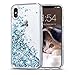 Maxdara Case for iPhone X/iPhone Xs Glitter Case Liquid Flowing Luxury Bling Sparkle Glitter Shockproof Girls Women Case X/XS 5.8 inches (Blue)
