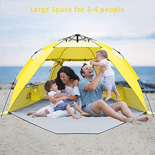 Hitosport Beach Tents, Sun Shelter Shade Pop Up Tent for 34 Person, UV