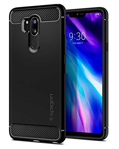 Spigen [Rugged Armor Funda LG G7 ThinQ con Absorción de Choque (2018) - Negro