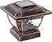 Paradise GL28998BZ Solar Cast Aluminum LED Post Cap Light for 4x4 Wood Posts (Bronze, 4 Pack)