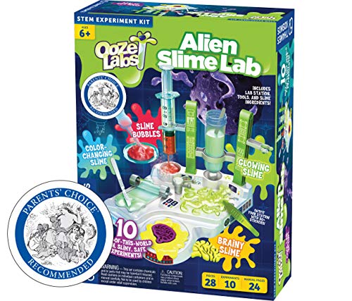 Thames & Kosmos 642106 Ooze Labs: Alien Slime Lab Science Experiment Kit & Lab Setup, 10 Experiments with Slime | A Parents' Choice Recommended Award Winner